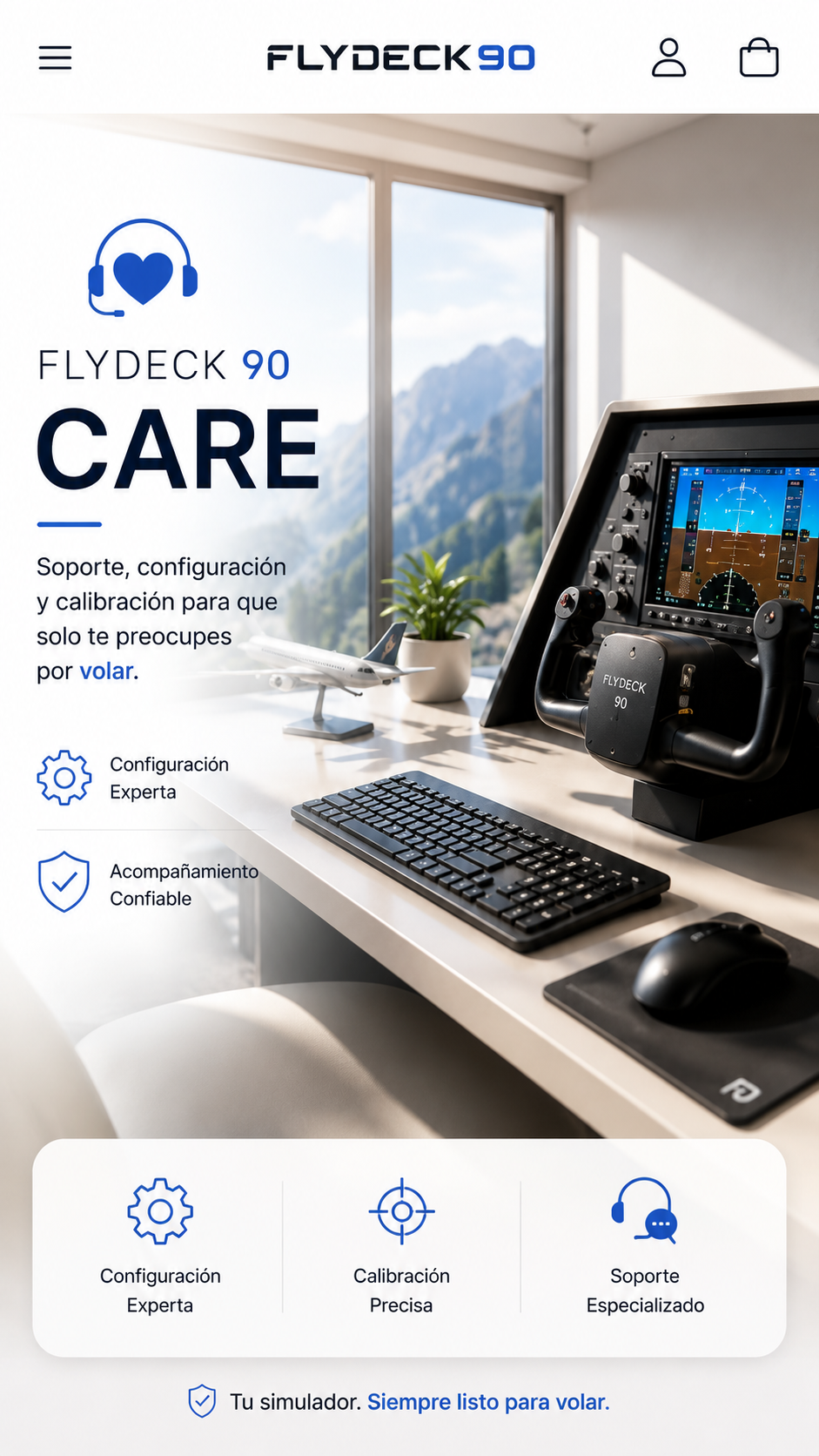 FlyDeck 90 Support – Configuración y Soporte para Simuladores de Vuelo