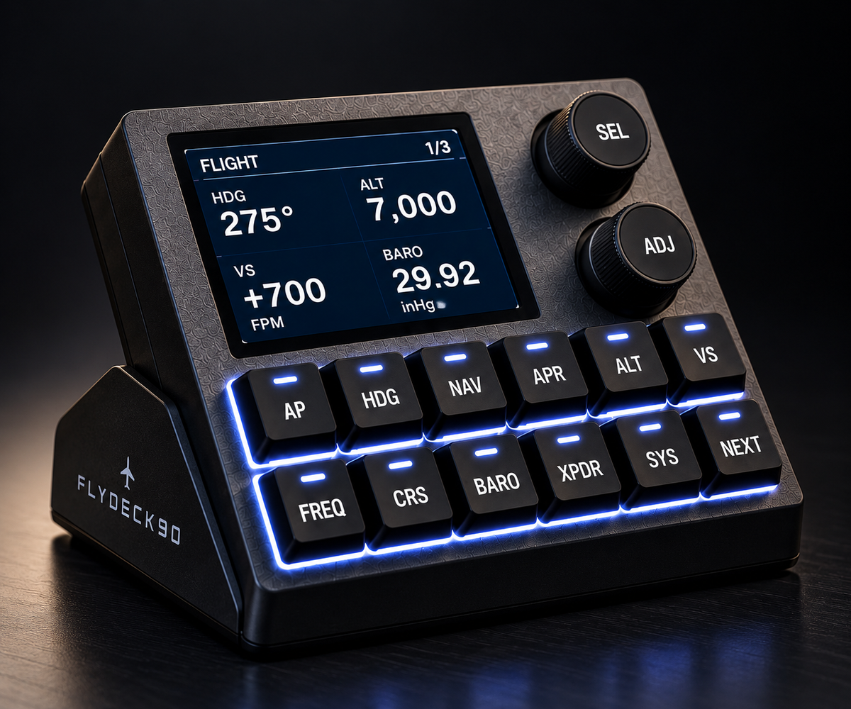 FlyDeck90 COMMAND controlador de simulación de vuelo