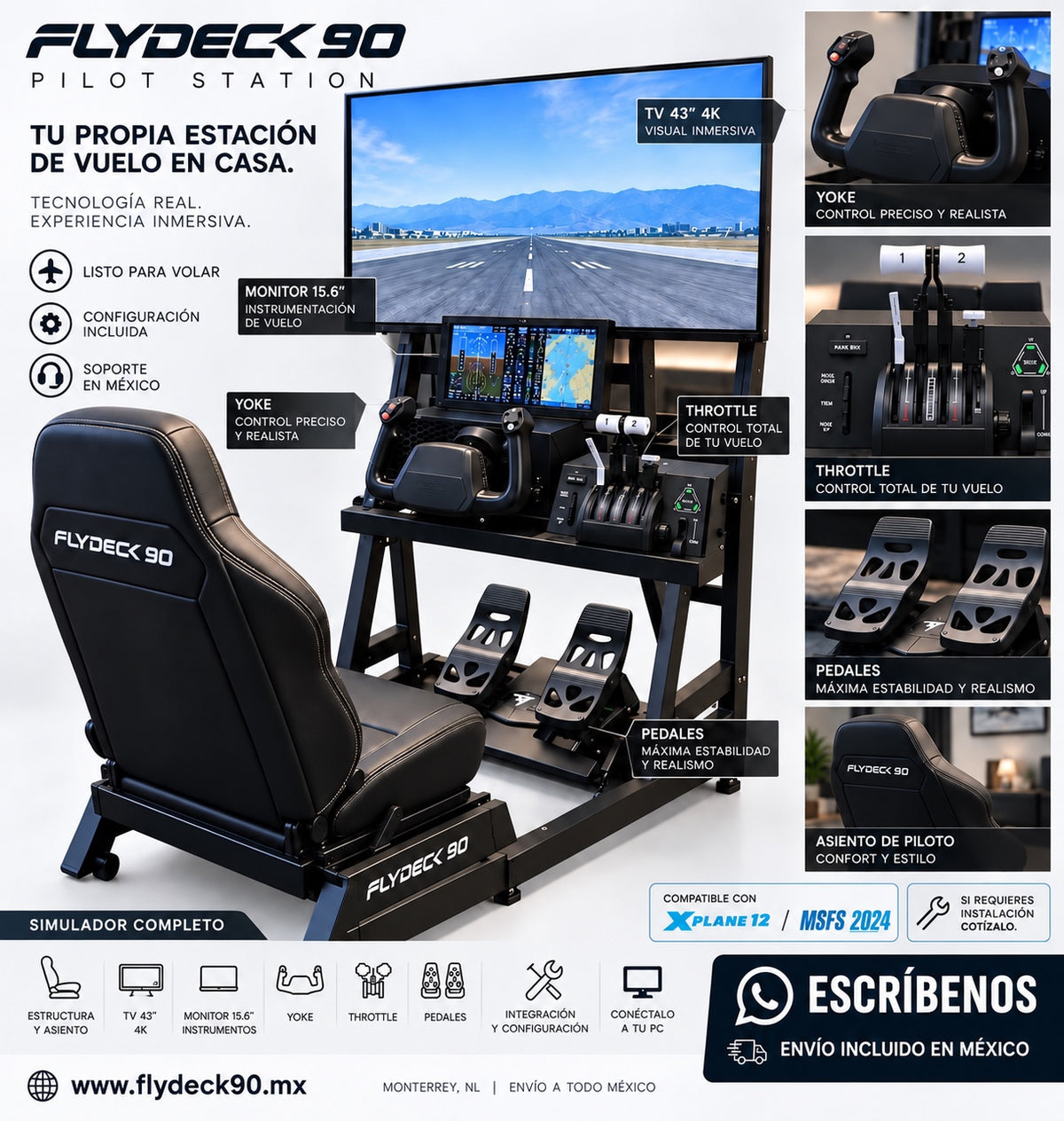 FlyDeck 90 Pilot Station - Escríbenos