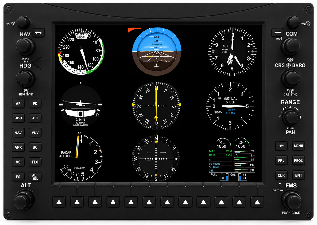 Configuración con instrumentación análoga / Steam Gauges