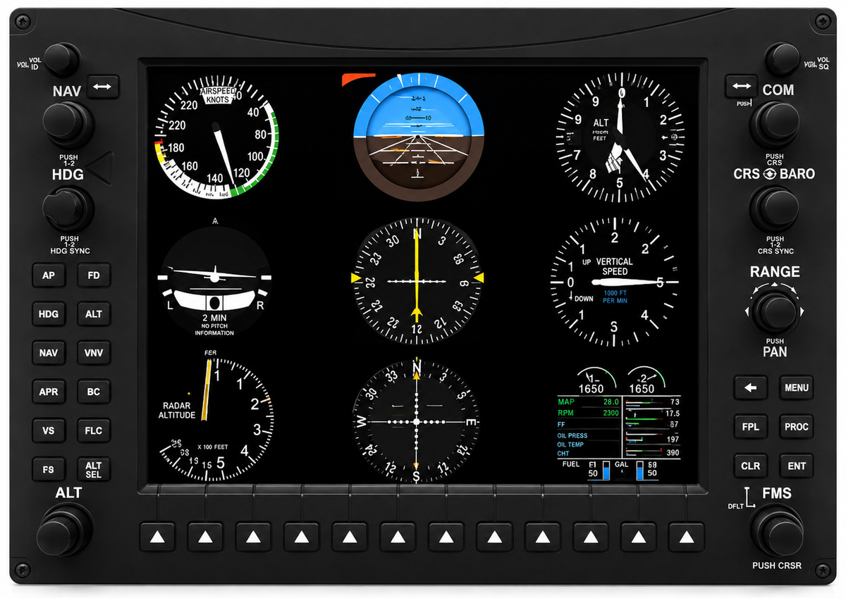 Configuración con instrumentación análoga / Steam Gauges