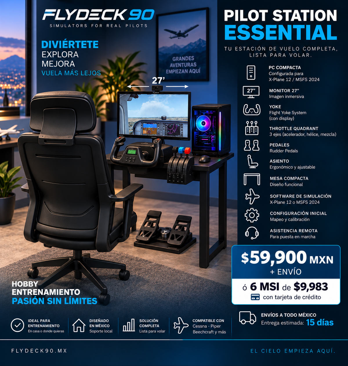FlyDeck 90 Pilot Station Essential